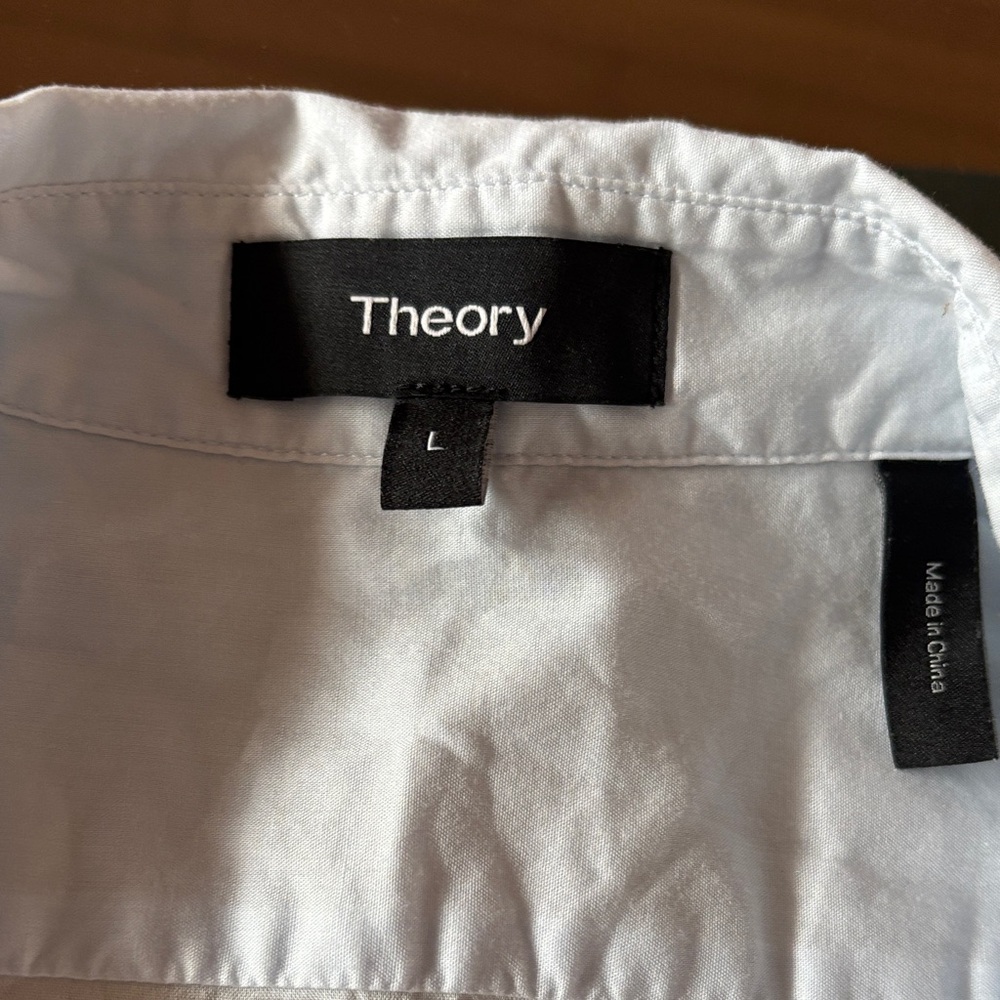 Theory women Light Blue Button Down Shirt - Picture 2 of 4